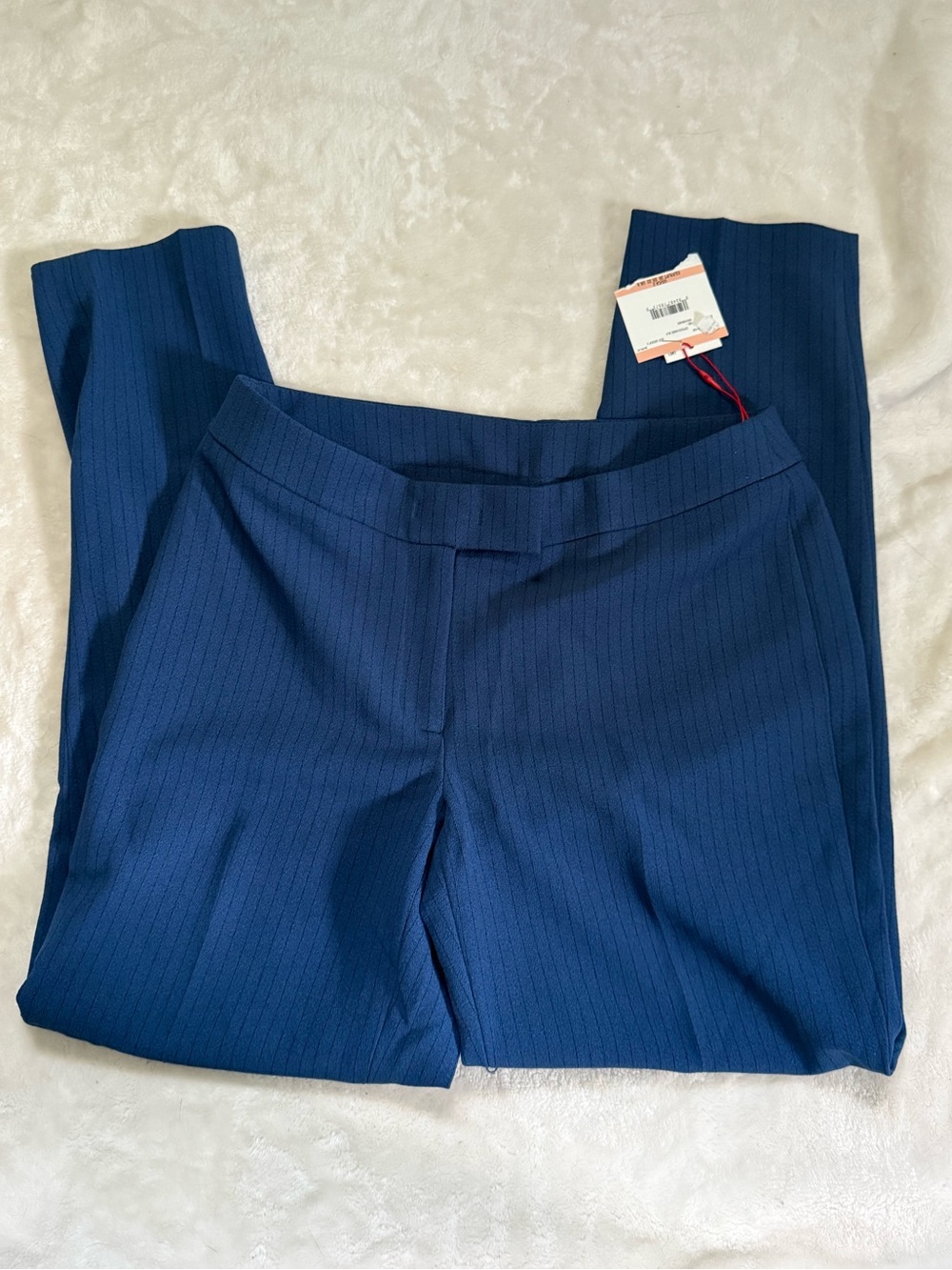 Anne Klein Navy Pinstripe Dress Trousers